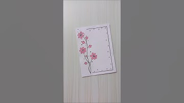 Pink Dotted Flower Border | Cute Notebook Idea/6 easy border design/Priyanka Gunwal #shorts #design