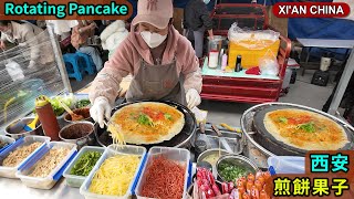 China Street food: Egg Pancake Rolls, Efficient Cooking on Rotating Griddle, Low Cost, High Profit! by 大文美食求索 2,680 views 2 months ago 8 minutes, 19 seconds