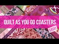 STRING SCRAP COASTERS: Quilt as You Go Tutorial: Fast Scrap Project Perfect For Gifts