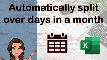 Excel for beginners: How to automatically split values over days in a month