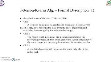 Distributed System- Algorithm for asynchronous checkpointing and recovery Part 2