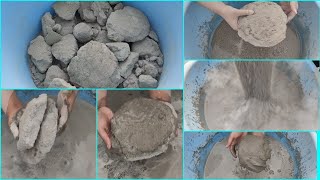 ASMR: one of my best dustiest texture ever/pure cement sand silky slabs crumbling dry+water 