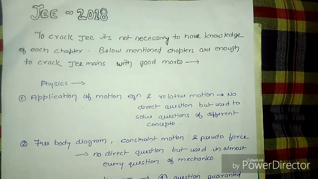 How to crack IIT-JEE mains 2018 - must watch completely beneficial video