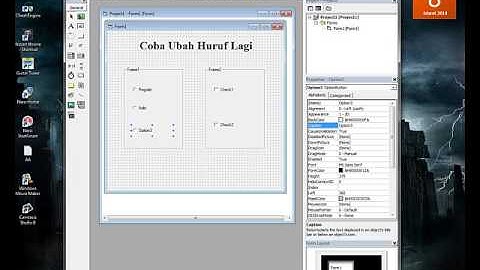 Tuorial membuat aplikasi mengubah font menggunakan visual basic 6,0