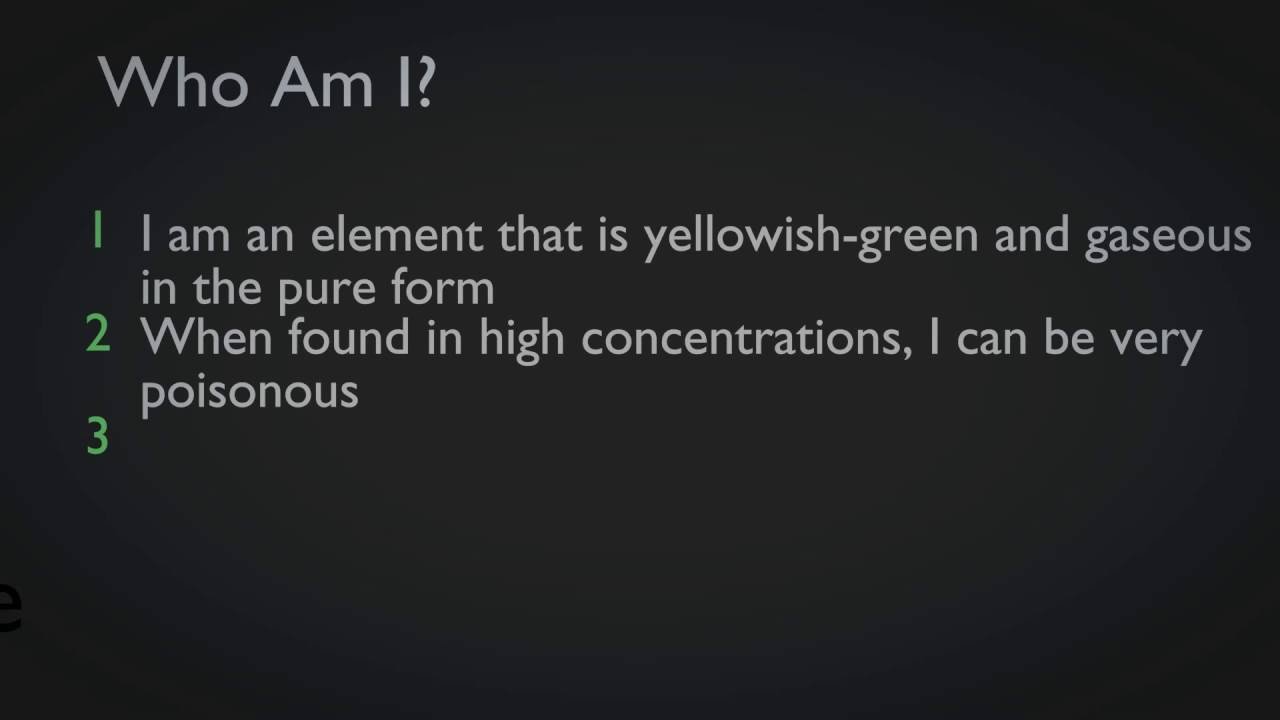 education film Who Am I - Periodic Table - 2 - Educational Videos