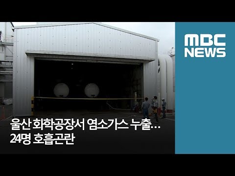 울산 화학공장서 염소가스 누출…24명 호흡곤란 (2018.05.18/뉴스투데이/MBC)
