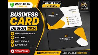 CorelDRAW Business Card Design Tutorial 2026 | Modern Company Visiting Card