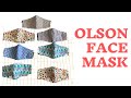How to sew Olson face mask/instructional video/face mask with filter pocket