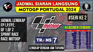 Jadwal Motogp Portugal 2024~GP Portugal 2024 Seri ke 2~Jadwal Motogp 2024~Live Trans 7