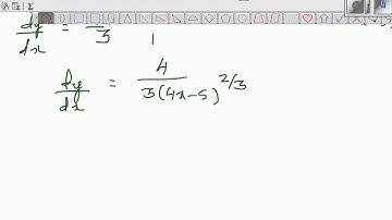 Differentiation of cube root of (4x-5)