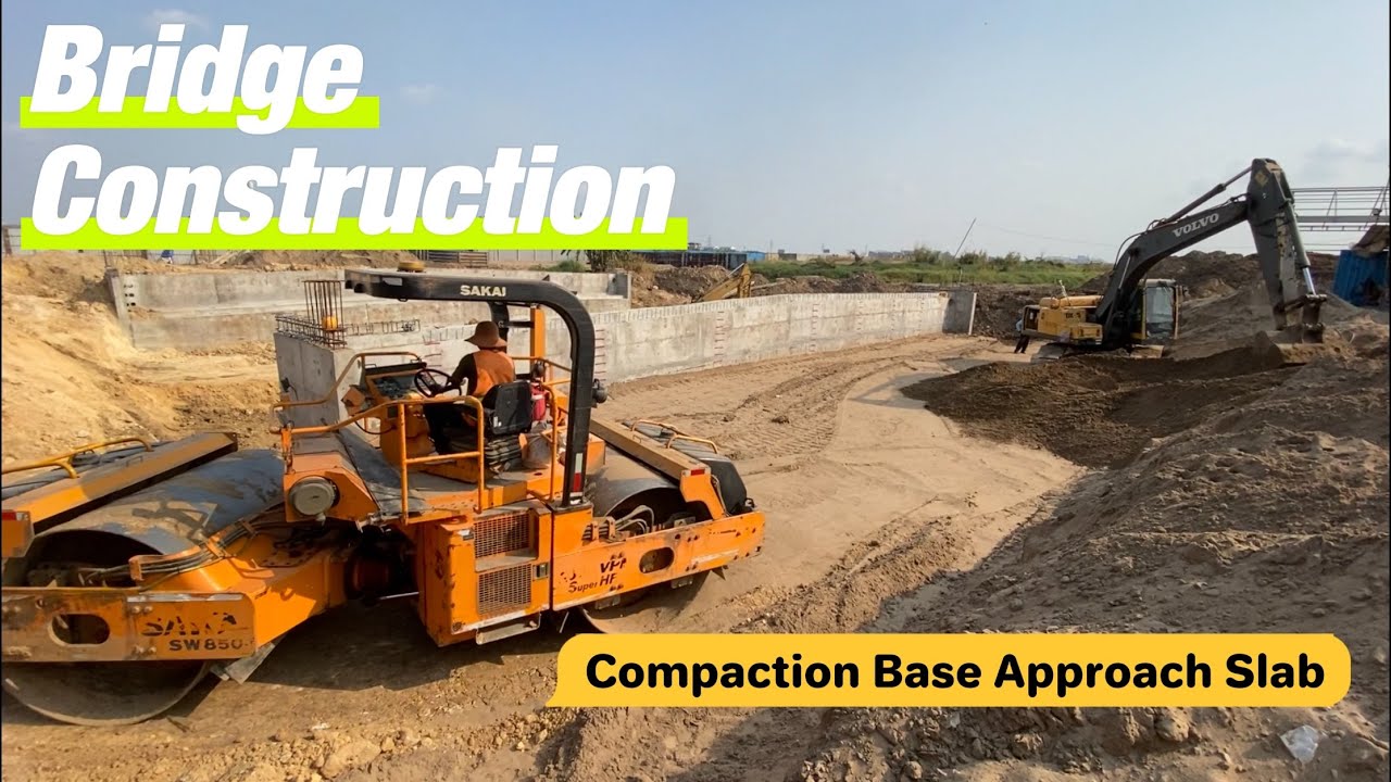Backfill sand for base of approach slab #bridge #construction # ...