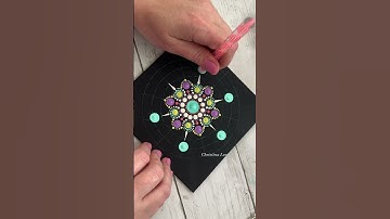 Demonstrating a dot painting tutorial that’s available on my YouTube channel! Link in comments!