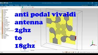 2ghz to 18ghz anti podal vivaldi mimo antenna in cst