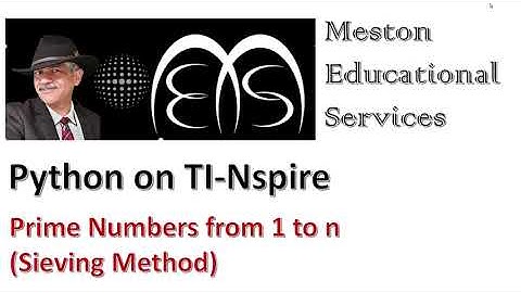 Prime Sieve in Python on TI Nspire