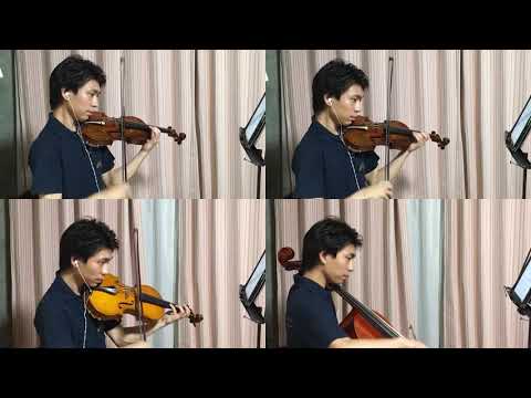 独り弦楽四重奏「ネコバス」久石讓 (となりのトトロ) Joe Hisaishi (My Neighbor Totoro) ジブリ