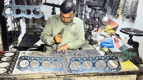 Handmade|Making of 4 Cylinder Engine Head Gasket for Industrial Generator|Start to Finish