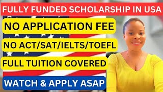 GOOD NEWS | NO TUITION | AUTOMATIC SCHOLARSHIP IN USA I NO APPLICATION FEE | NO GRE/GMAT