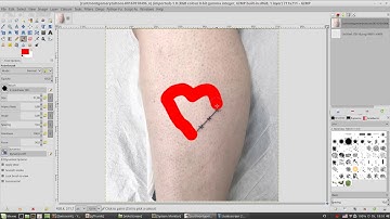 GIMP 2.10 - new Heal selection - tattoo removal - Удаление татуировки
