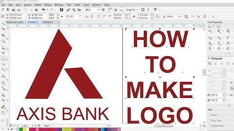 How to make Axis Bank LOGO-for beganer,With CDR  Project