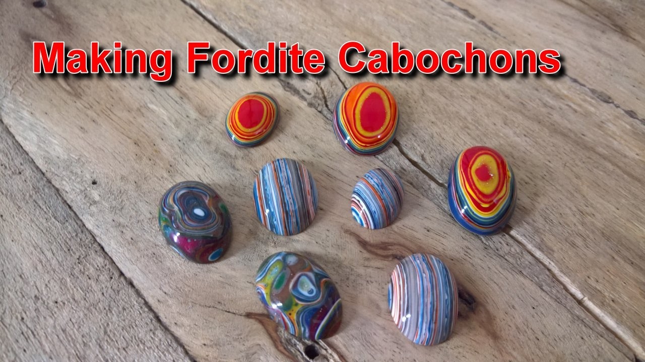 Making Fordite Cabochons using basic tools.