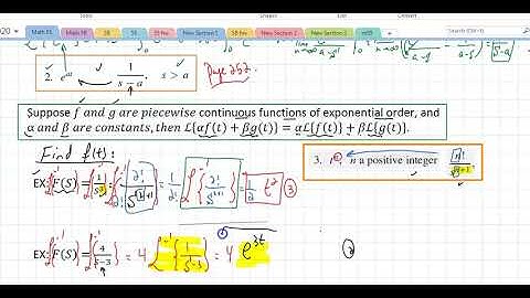 Math 55 Section 6.2(1) Solutions of Initial Value Problems