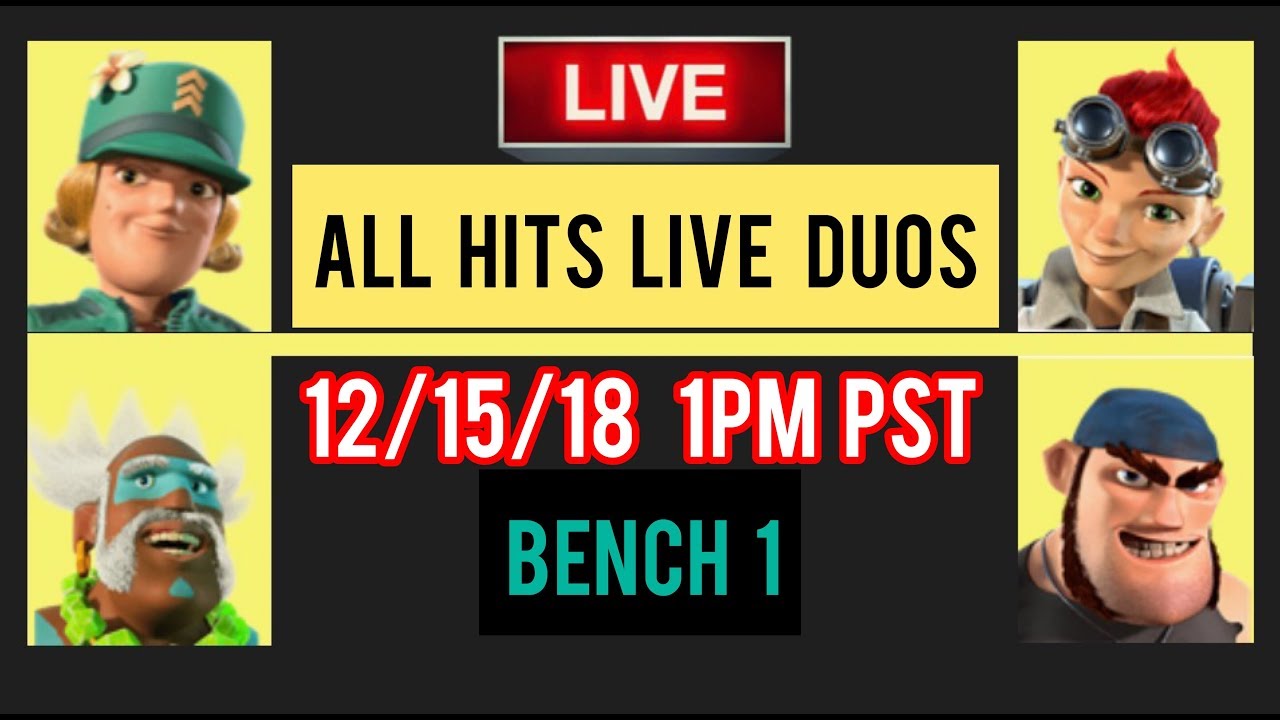 BOOM BEACH AHL RANDOM DUOS STARTS TODAY - Levels 60-65