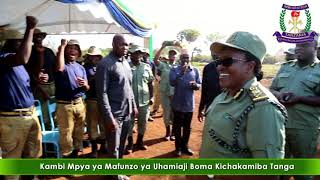 #Angalia CGI Dkt. Anna Makakala alivyokuwa na morali katika kambi mpya ya mafunzo ya Uhamiaji Tanga