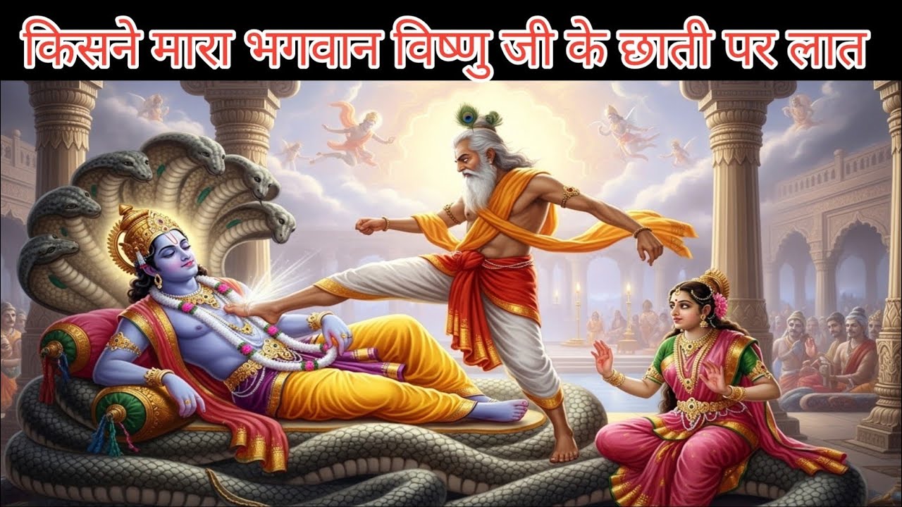 भगवान विष्णु जी को किसने लात मारा ? bhagwan vishnu ji ko kisne laat se mara ?