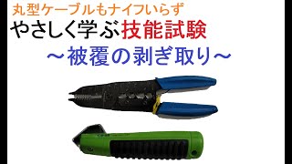 電気工事士受験・やさしく学ぶ技能～被覆の剥ぎ取り～