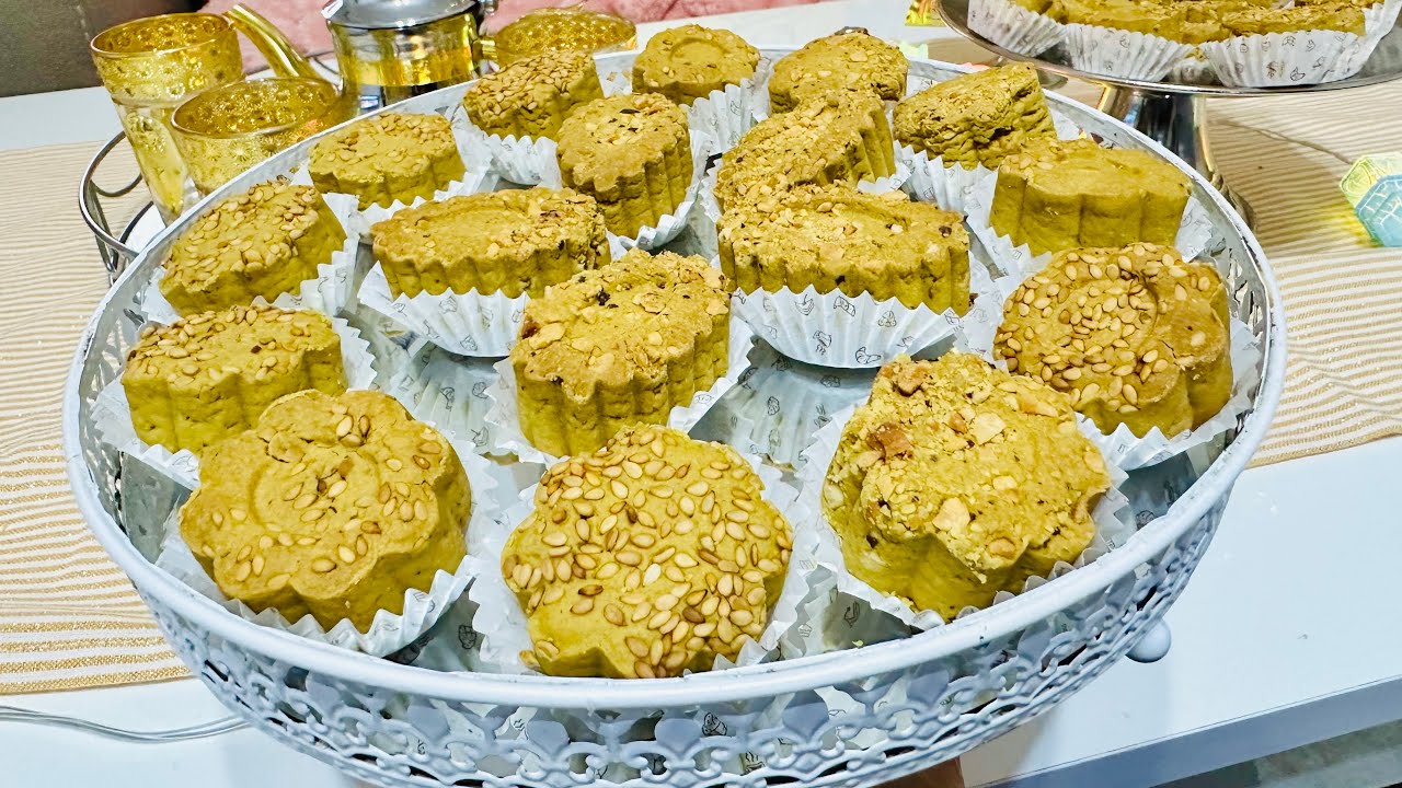 غريبة حمص  تونسية🌙 على الطريقة الزمنية😋 هشوشة فاوحة تذوب في الفم - من ألذ الحلويات التونسية