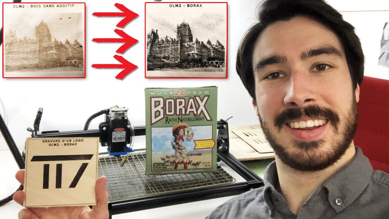 L'astuce ULTIME pour améliorer le CONTRASTE de vos gravures LASER! [Bicarbonate de soude vs. Borax]
