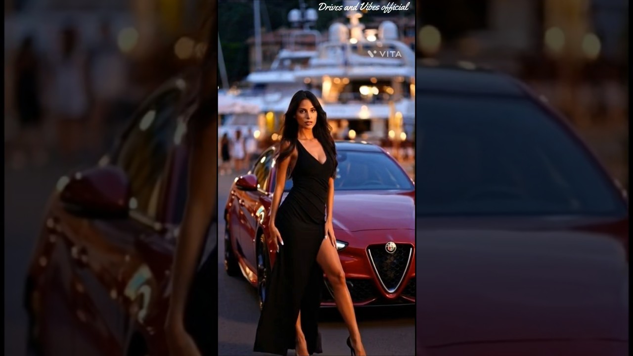 ALFA ROMEO GIULIA QUADRIFOGLIO with model photoshoot in Italy