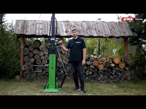 Гідравлічний дровокол Zipper ZI-HS12TN електричний колун для розколу деревини дров вдома на дачі, видео 1