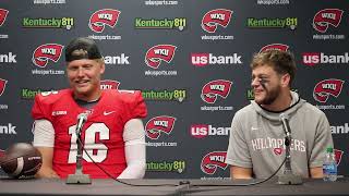 WKU FB: Austin Reed and Joey Beljan Postgame vs. FIU 9-24-22