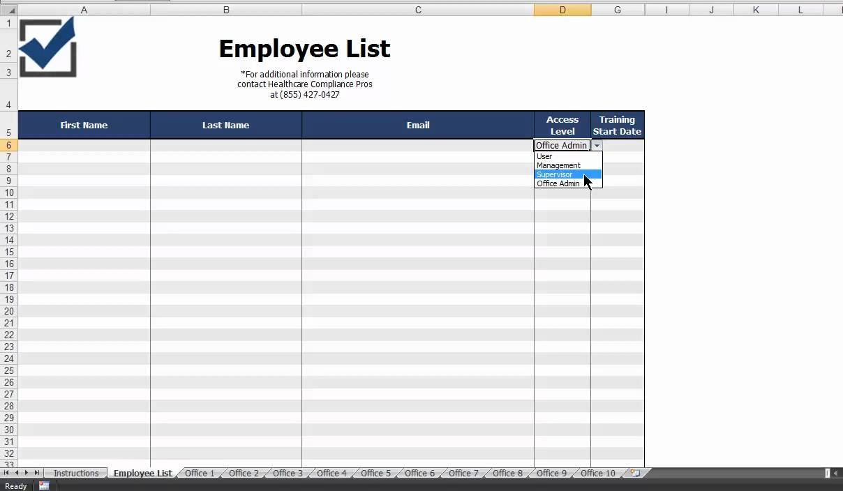 Employee To Do List Template