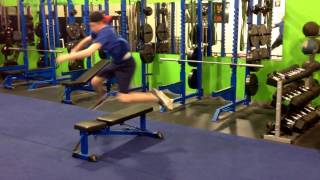 Hockey Stride over Bench