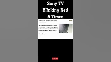 How To Fix Sony TV Blinking Red 6 Times #shortvideo #shorts #sonytvblinking