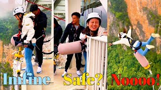 Bungee Jumping With Rope In Beautiful Place:Asmr Bungee Jumping#funny#travel