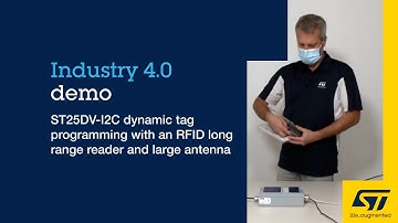 Industry 4.0: Programming ST25DV-I2C dynamic tag with RFID long range reader and large antenna
