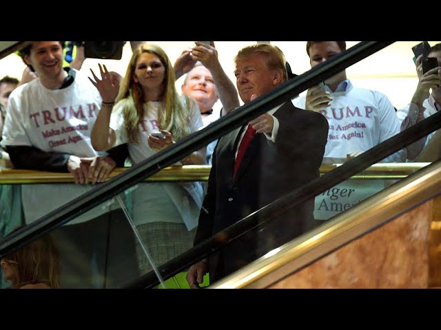 2015: Trump announces candidacy in announcement after famous golden escalator ride