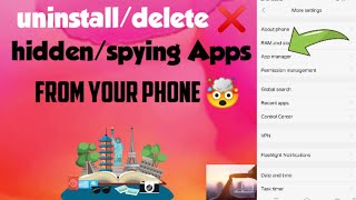 How to uninstall or delete hidden app || Delete spying apps