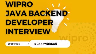 Wipro JAVA Backend Developer Interview Technical round