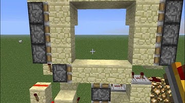 Minecraft: Redstone Tutorial - Super Compact 3x3 Piston Door v2 (8x2x9) (1.3.2)