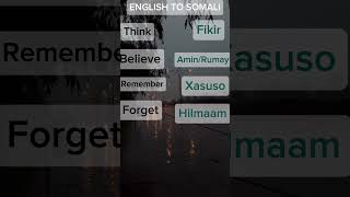 Common Wirds@LanguageTranslation1 @somalienglish1 @Englishsomali