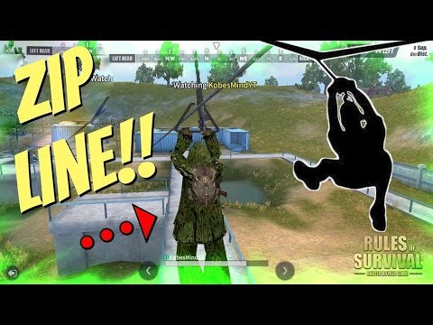 HOW TO ACTIVATE ZIPLINE IN RULES OF SURVIVAL  ✓ - video from Eyeball