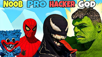 NOOB vs PRO vs HACKER vs GOD in Pixel Craft Run: Muscle Rush