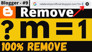 how to remove m=1 in blogger
