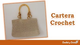 Cartera tejida a crochet (ganchillo) - YouTube