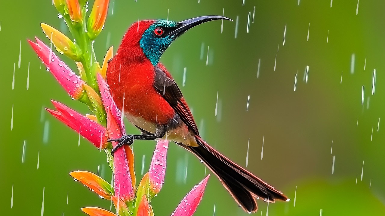 🌸Healing Nature Sounds 💤 Rain and Bird Song to Heal the Heart, Refresh the Soul and Improve Memory