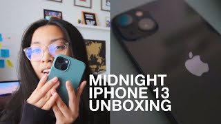 IPHONE 13 UNBOXING AND FIRST IMPRESSIONS (MIDNIGHT COLOUR)